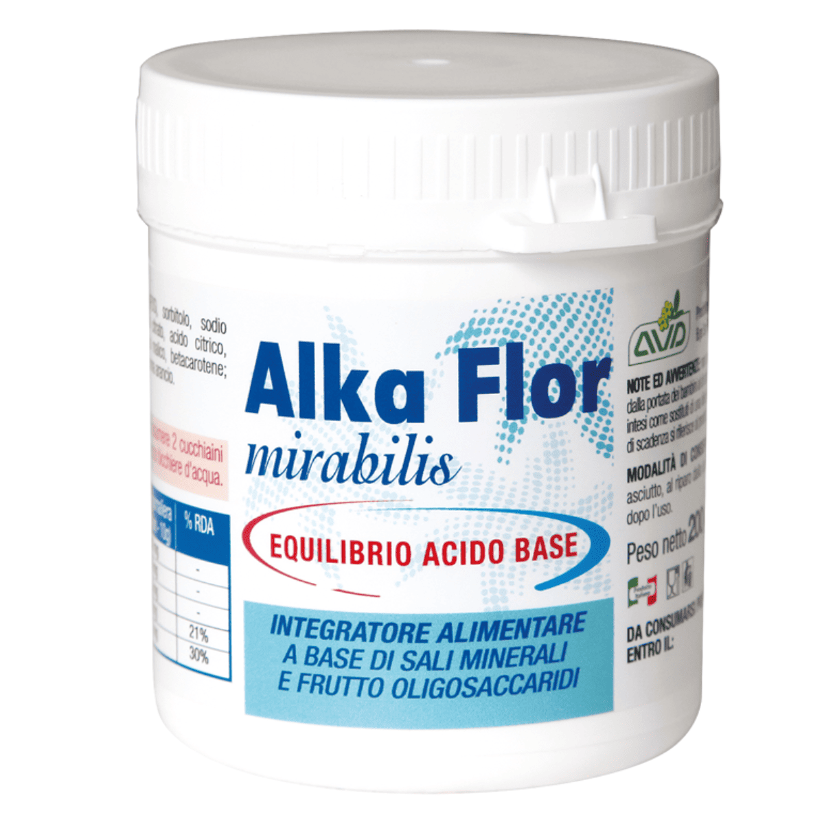 Alka Flor Mirabilis 500 g AVD Reform integratore alcalinizzante in polvere con fibre