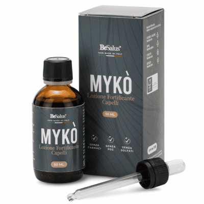 Lozione anticaduta naturale MYKÒ 50 ml, trattamento rinforzante capelli fini e fragili per uomo e donna.