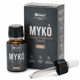 Lozione anticaduta naturale MYKÒ 15 ml – Formato prova travel size per capelli fini e fragili, trattamento rinforzante delicato per uomo e donna.