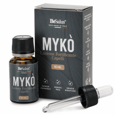 Lozione anticaduta naturale MYKÒ 15 ml – Formato prova travel size per capelli fini e fragili, trattamento rinforzante delicato per uomo e donna.