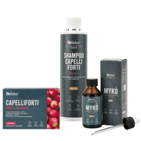 Set Completo BESALUS shampoo anticaduta lozione MYKÒ integratore Mela Annurca